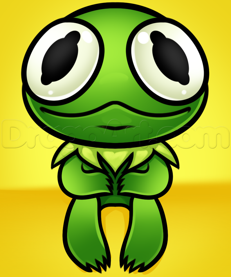 796x953 How To Draw Baby Kermit, Step - Kermit Drawing