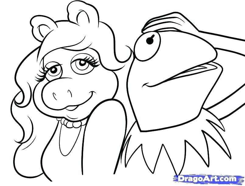 805x612 Kermit The Frog Coloring - Kermit The Frog Drawing