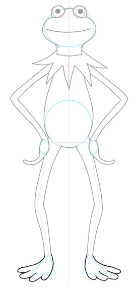 270x571 Kermit The Frog Cartoon Drawing Lesson - Kermit The Frog Drawing