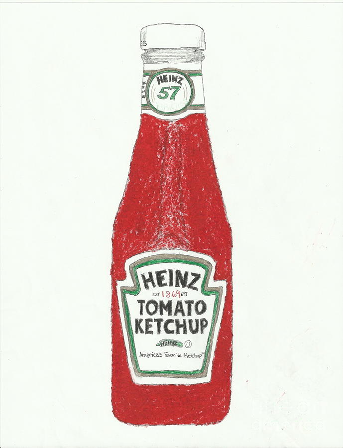 689x900 ketchup number drawing - Ketchup Drawing