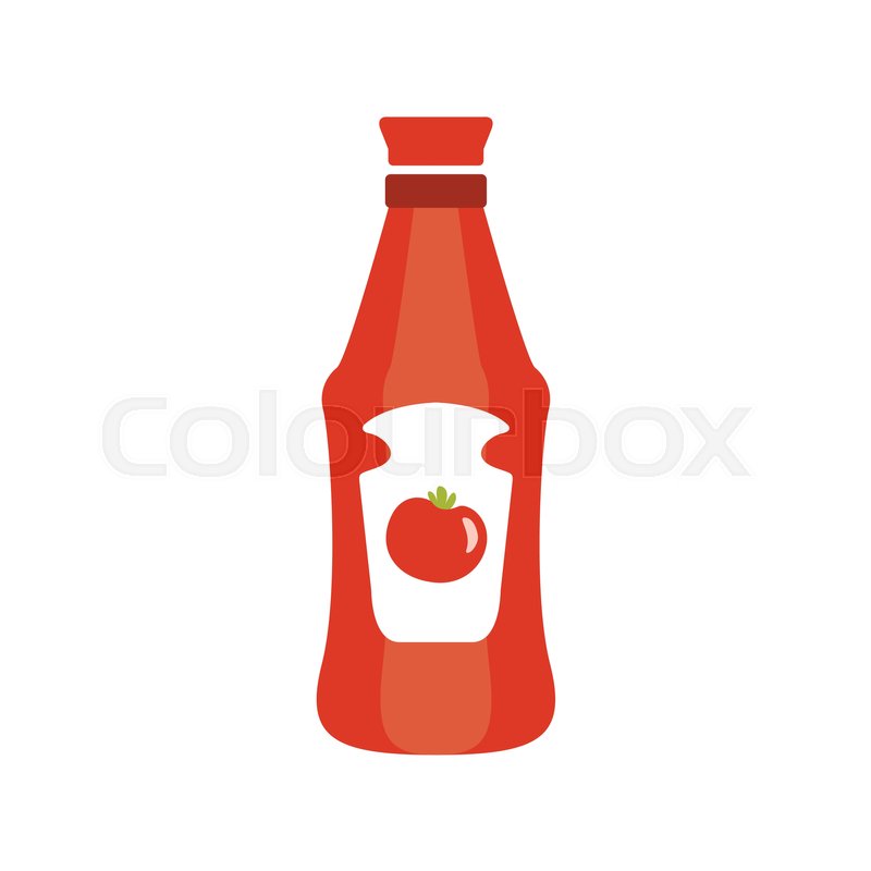 800x800 red plastic bottle with tomato ketchup stock vector colourbox - Ketchup Drawing
