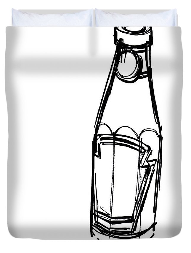 645x853 diner drawing ketchup duvet cover for sale - Ketchup Drawing