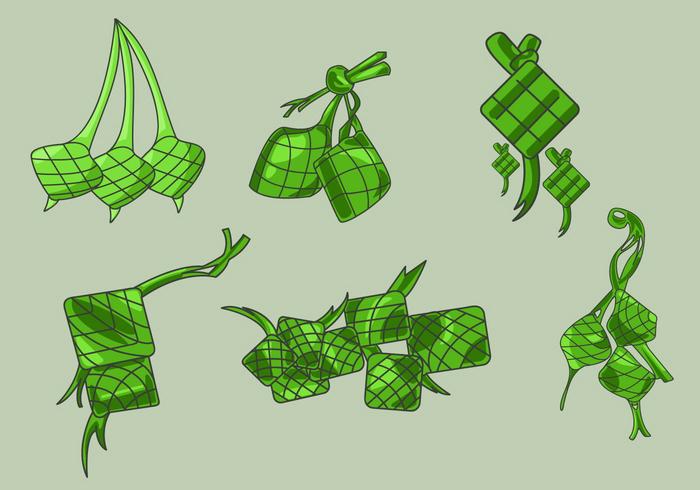 700x490 hand drawn ketupat vector - Ketupat Drawing