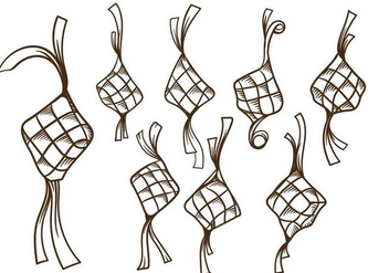 352x247 ketupat vector free vector download cannypic - Ketupat Drawing
