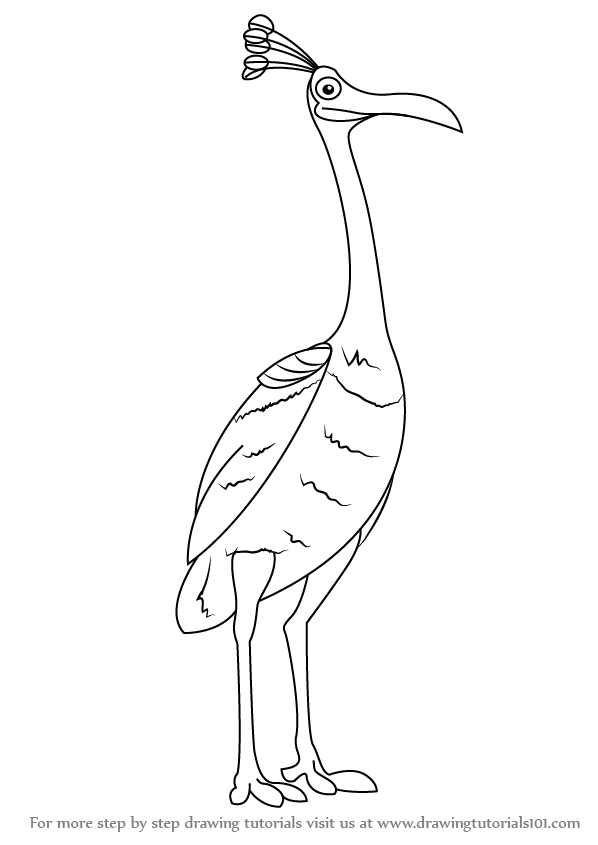 598x845 learn how to draw kevin bird from up - Kevin Drawing