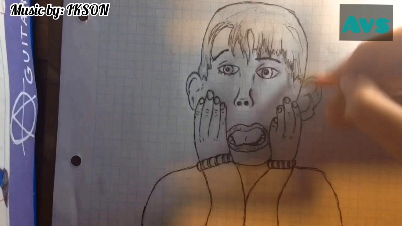 1280x720 Home Alone - Kevin Drawing