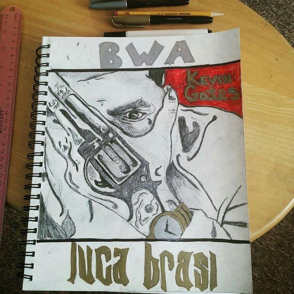 1024x1024 Kevin Gates Pencil And Sharpie - Kevin Gates Drawing