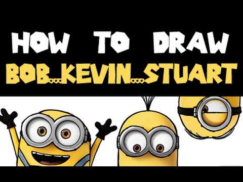 480x360 how to draw kevin the minion, bob the minion, and stuart - Kevin The Minion Drawing