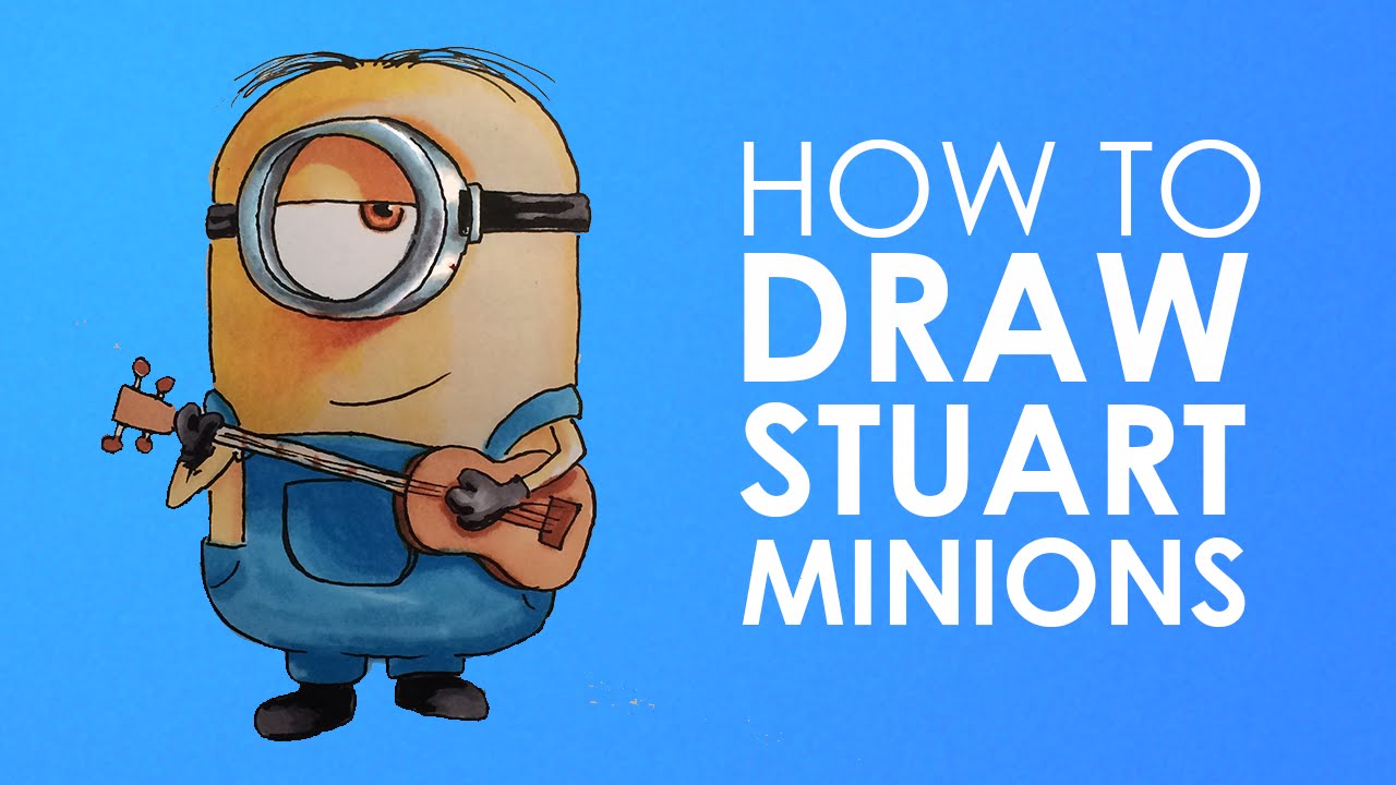 1280x720 How To Draw Sutart Minion From Minions Easy Step - Kevin The Minion Drawing
