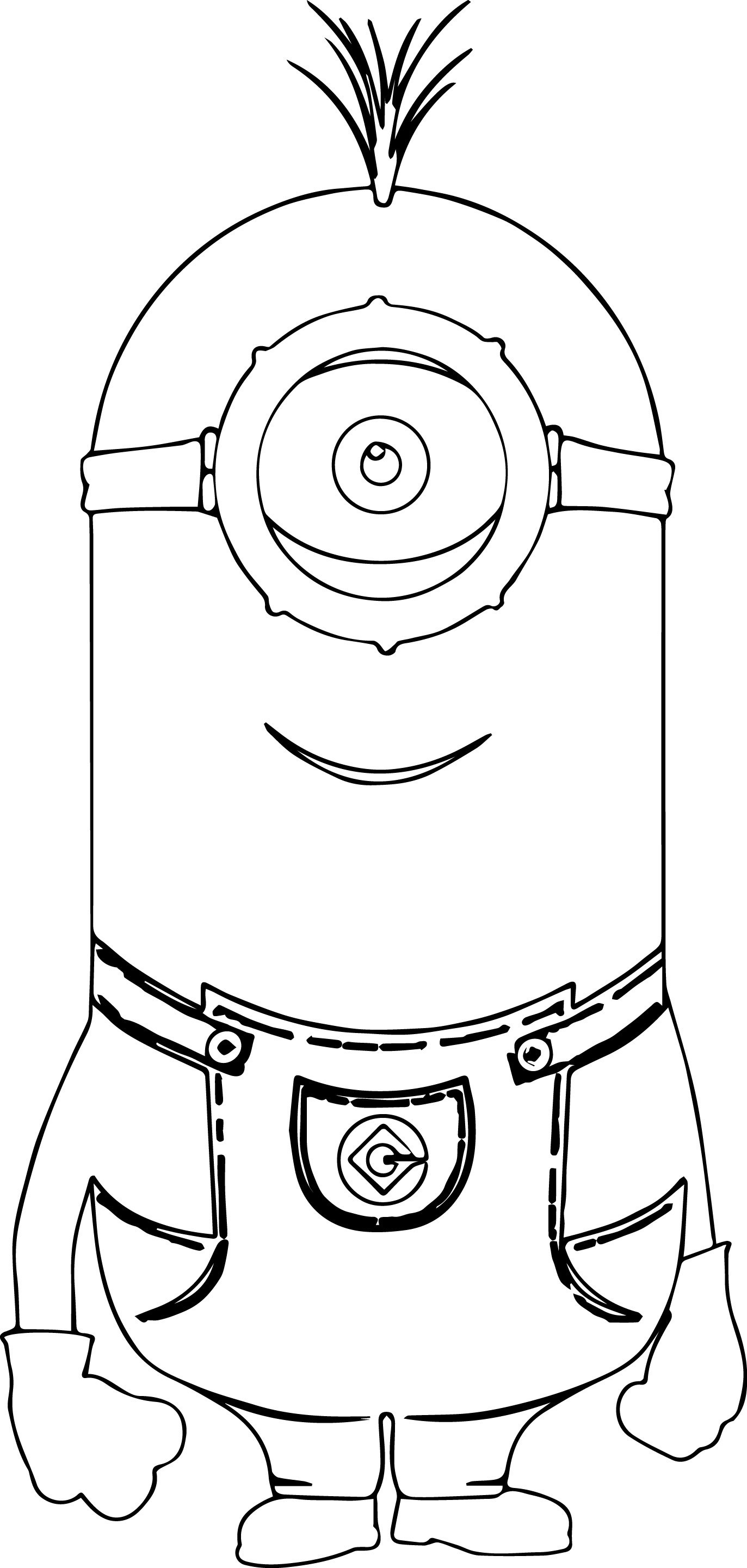 1373x2881 Step How To Draw Kevin The Minion From Despicable Me - Kevin The Minion Drawing