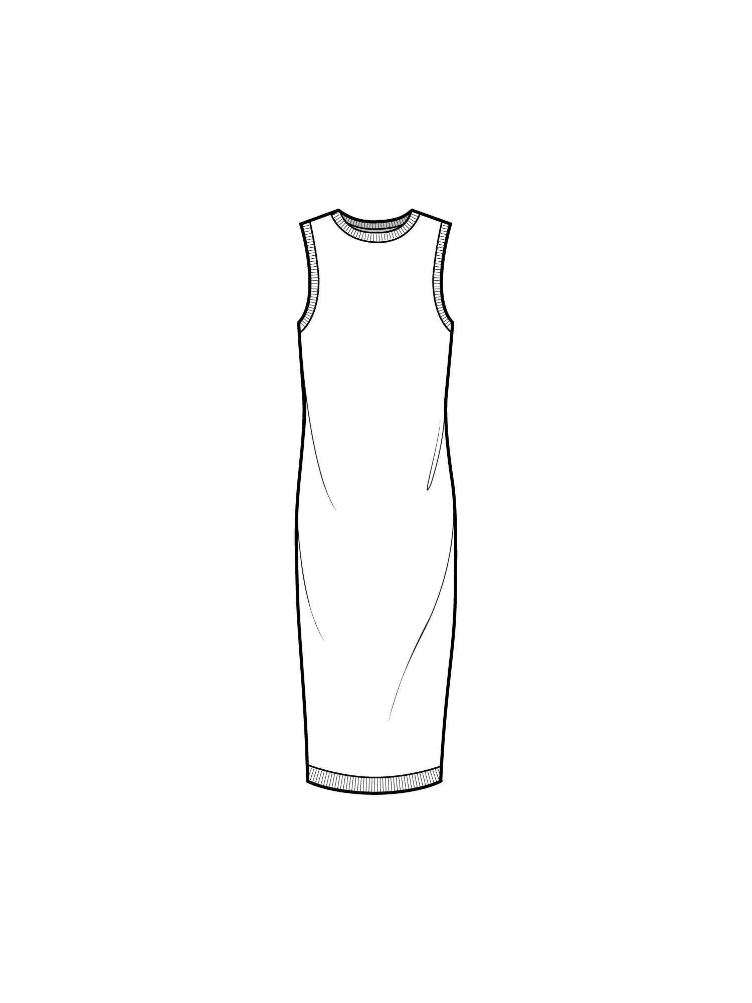 1500x2000 key fashion flats, drawings, illustration - Key Line Drawing