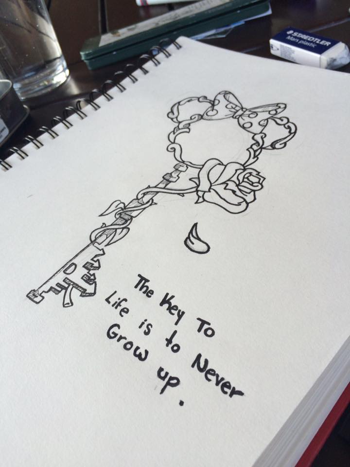 720x960 Disney Key Tattoo I Got Asked To Draw, Not My Design But Im Happy - Key Tattoo Drawing