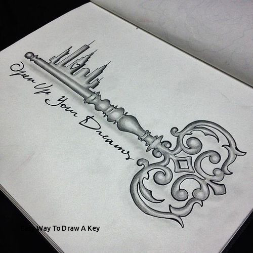 500x500 easy way to draw a key stunning fairytale key tattoo open up your - Key Tattoo Drawing