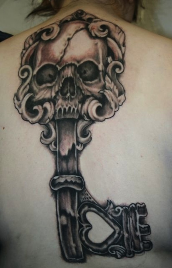 600x934 Ingenious Key Tattoos - Key Tattoo Drawing