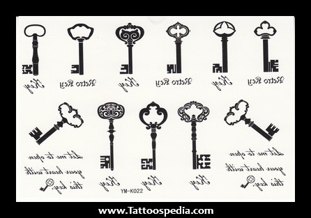 446x313 Key Tattoo Designs For Women - Key Tattoo Drawing
