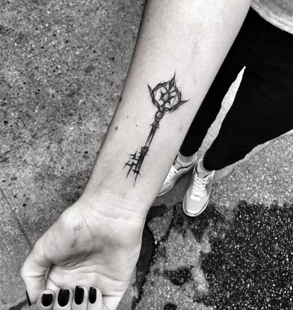 595x629 must see skeleton key tattoo designs - Key Tattoo Drawing