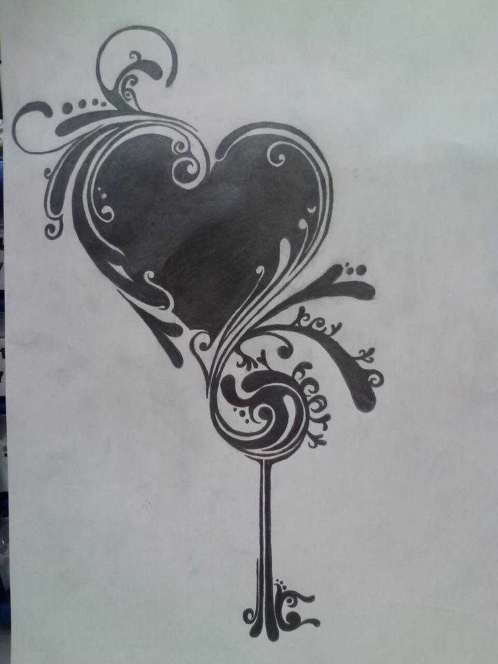 720x960 Looking For Key To My Heart True Love Tattoo Design Cross Tattoos - Key To My Heart Drawing