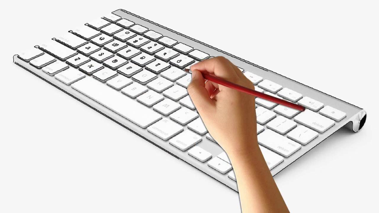 1280x720 Drawing Pictureteaching How To Draw Animation Mouse, Keyboard - Keyboard Drawing