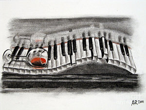 300x225 Keyboard Drawings Fine Art America - Keyboard Drawing Images