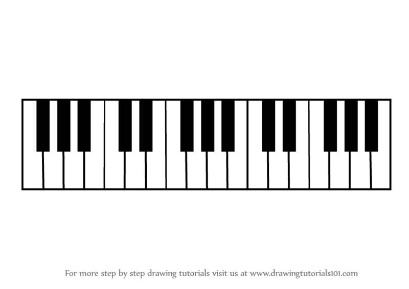 800x566 Learn How To Draw Piano Keys - Keyboard Drawing Images