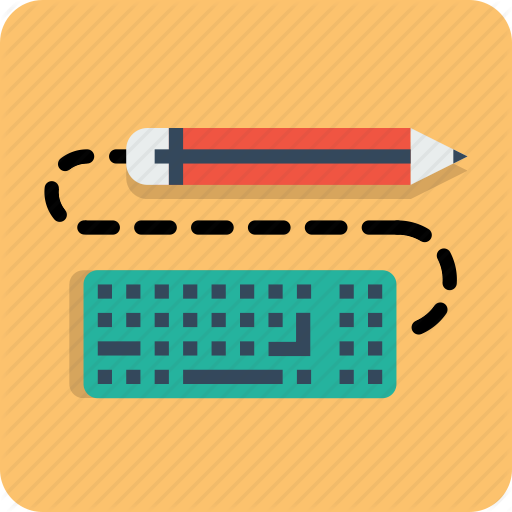 512x512 Design, Drawing, Keyboard, Pen, Pencil, Sketch, Write Icon - Keyboard Drawing Pictures
