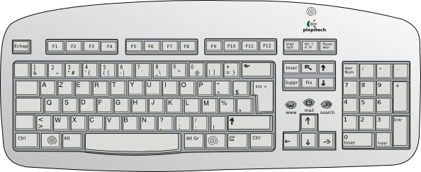 594x243 Keyboard Clip Art Free Vector In Open Office Drawing - Keyboard Drawing Pictures