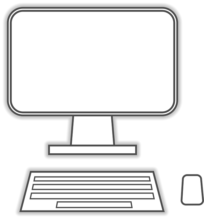 669x720 Free Photo Keyboard Computer Flat Monitor Mouse Line Drawing - Keyboard Line Drawing