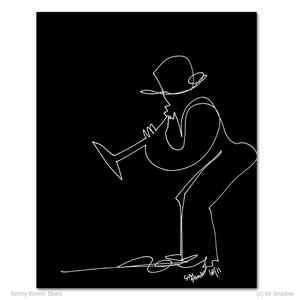 300x300 Benny Blowin' Blues - Keyboard Line Drawing