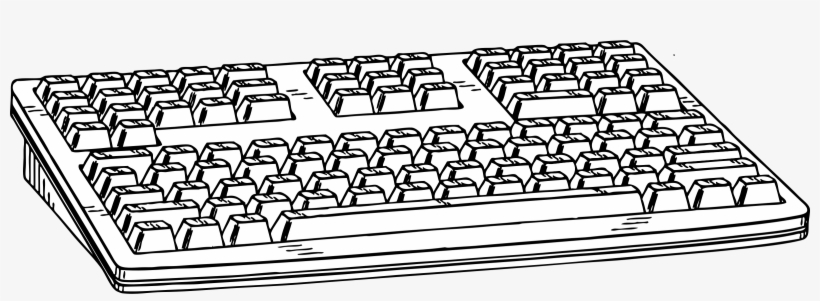 820x301 Computer Keyboard Picture Royalty Free Download - Keyboard Line Drawing