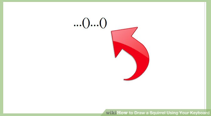 673x371 How To Draw A Squirrel Using Your Keyboard Steps - Keyboard Symbol Drawings