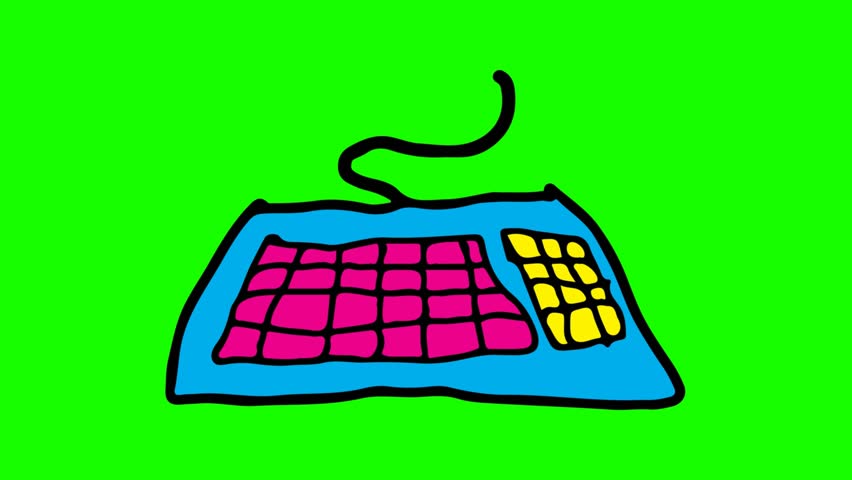 852x480 Drawing Symbol Green Screen With Theme Of Keyboard - Keyboard Symbol Drawings