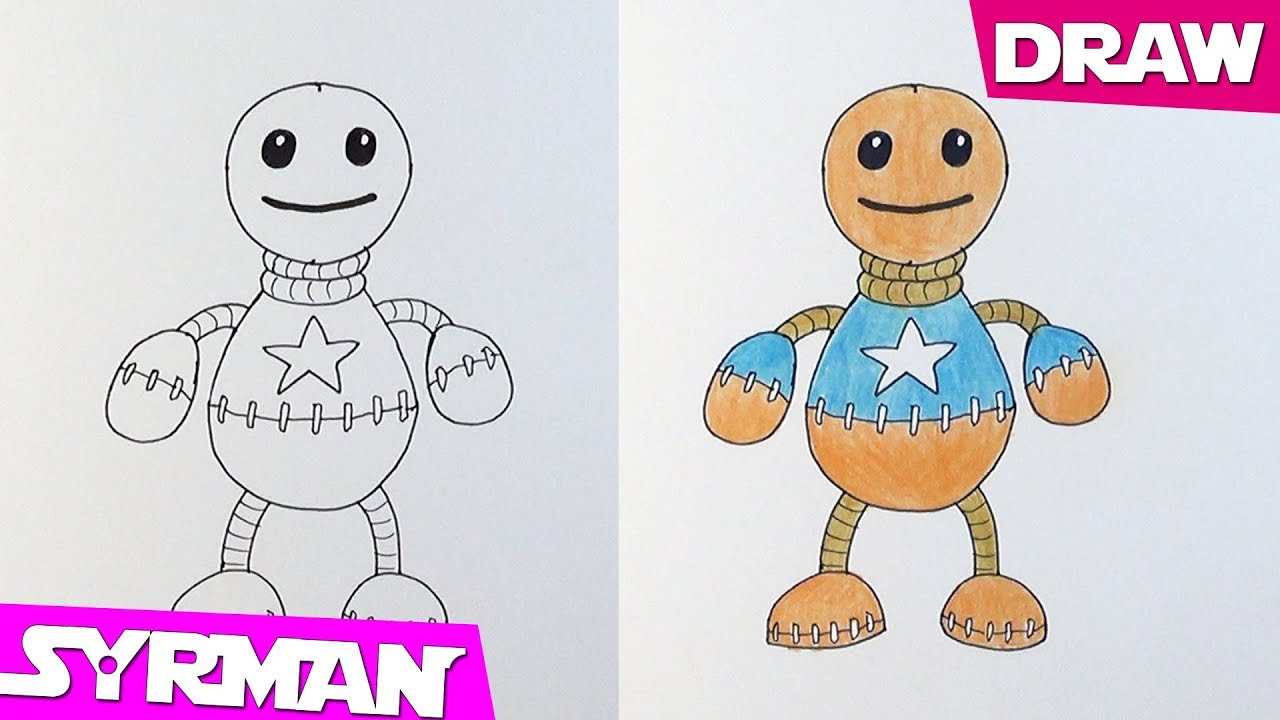 1280x720 how to draw the buddy, kick the buddy game, kak narisovat baddi - Kick Drawing