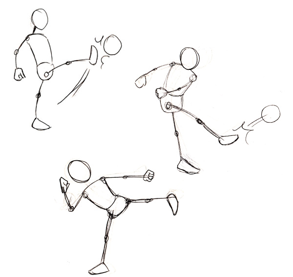 600x567 Human Anatomy Fundamentals Balance And Movement - Kick Drawing