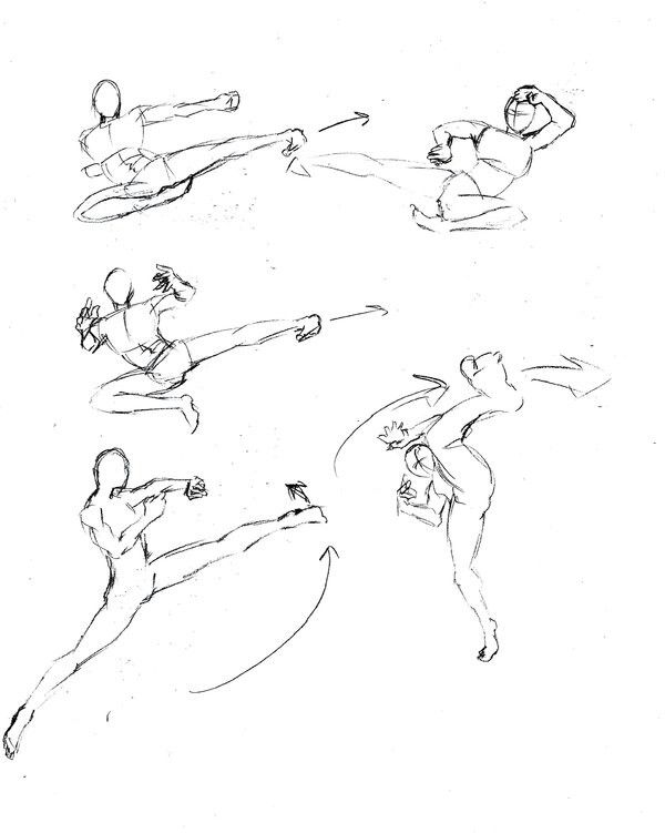 600x751 Kick Pose Anatomy Studies Sketches, Art Tips, Drawings - Kick Drawing