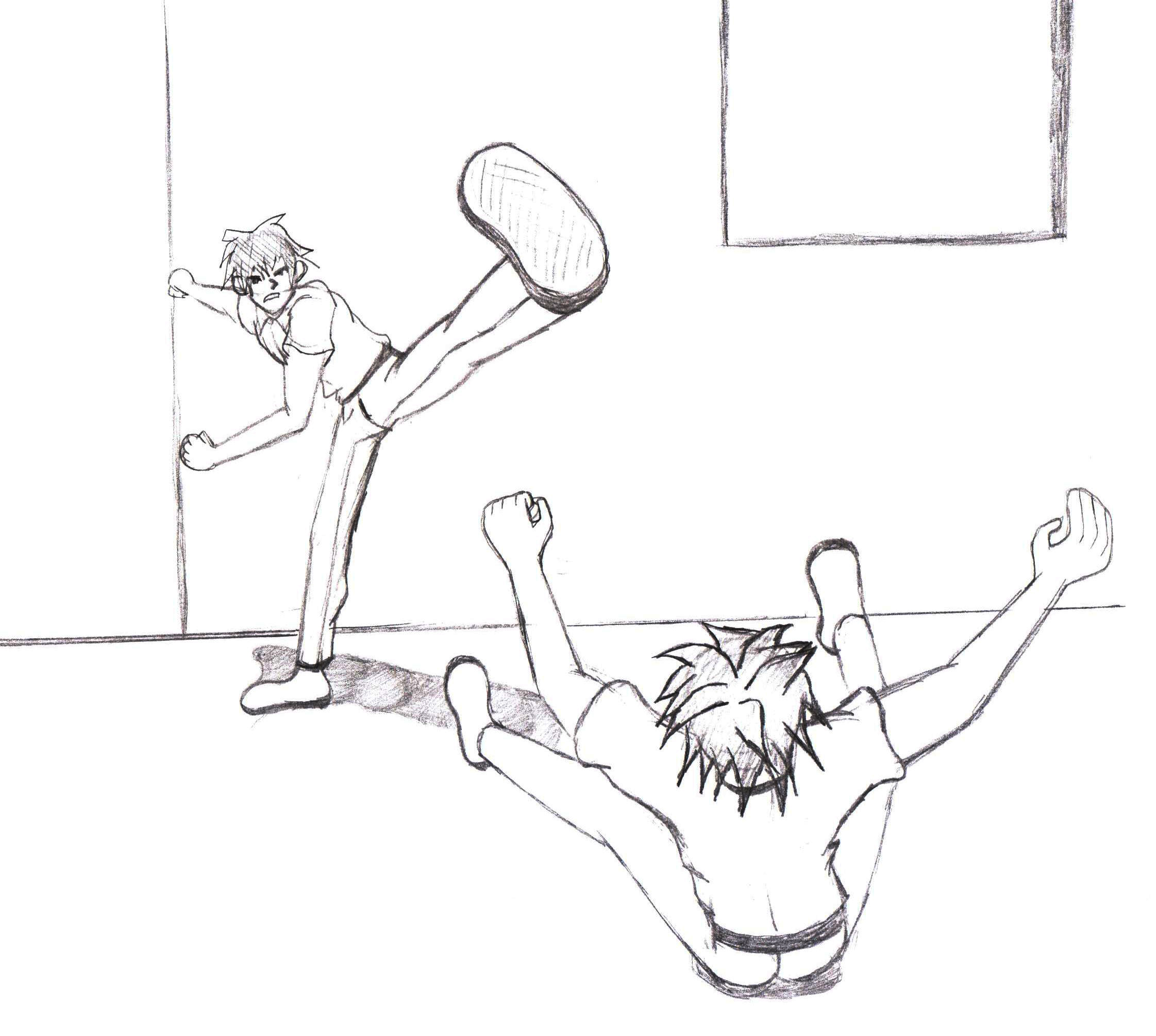 2243x2011 News Pivisuals Drawing - Kick Drawing