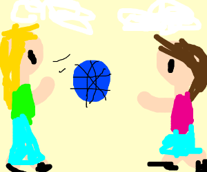 300x250 passing a kickball drawing - Kickball Drawing