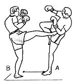 150x163 American Kickboxing - Kickboxing Drawing