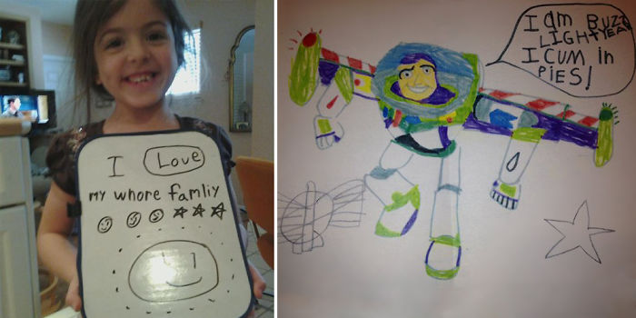 700x350 children's hilariously inappropriate spelling mistakes bored - Kid Drawing Fails