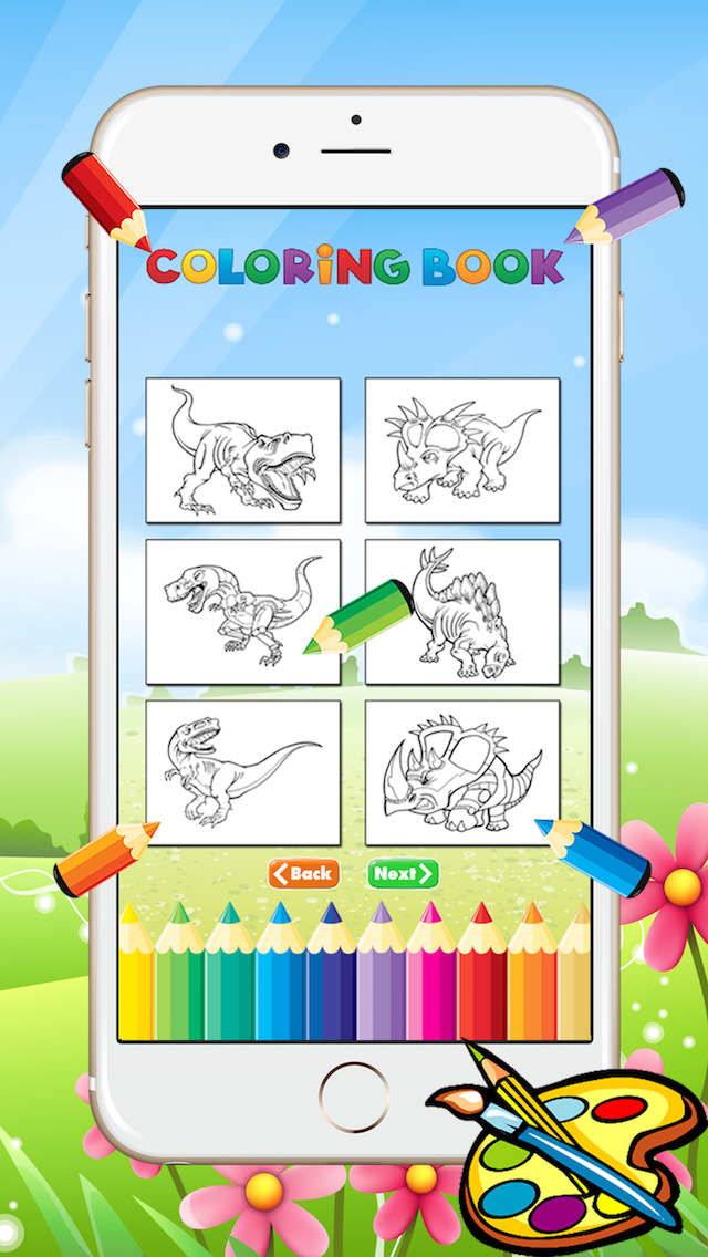 640x1136 Dinosaur Dragon Coloring Book - Kid Drawing Games Free