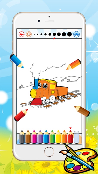 392x696 Train Coloring Book For Kid - Kid Drawing Games Free