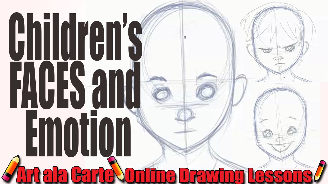 1280x720 How To Draw Children's Faces And Expressions - Kid Face Drawing