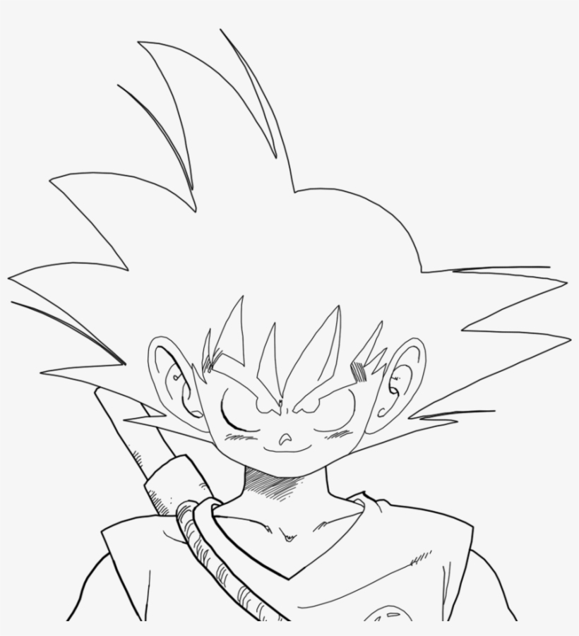 820x901 Kid Goku Face - Kid Face Drawing