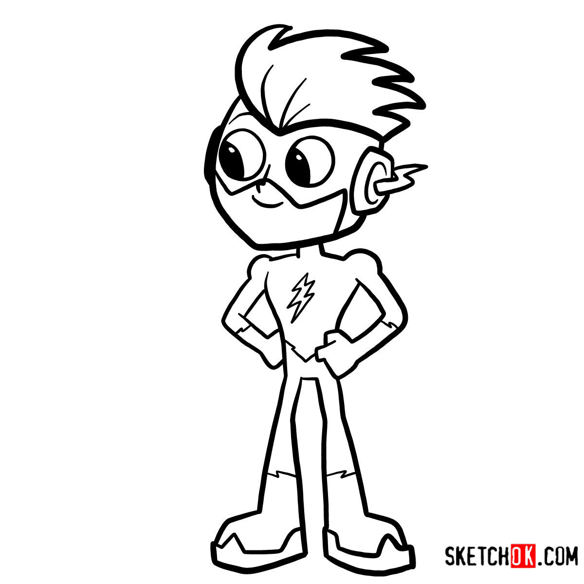 1200x1200 How To Draw Kid Flash Chibi Teen Titans - Kid Flash Drawing