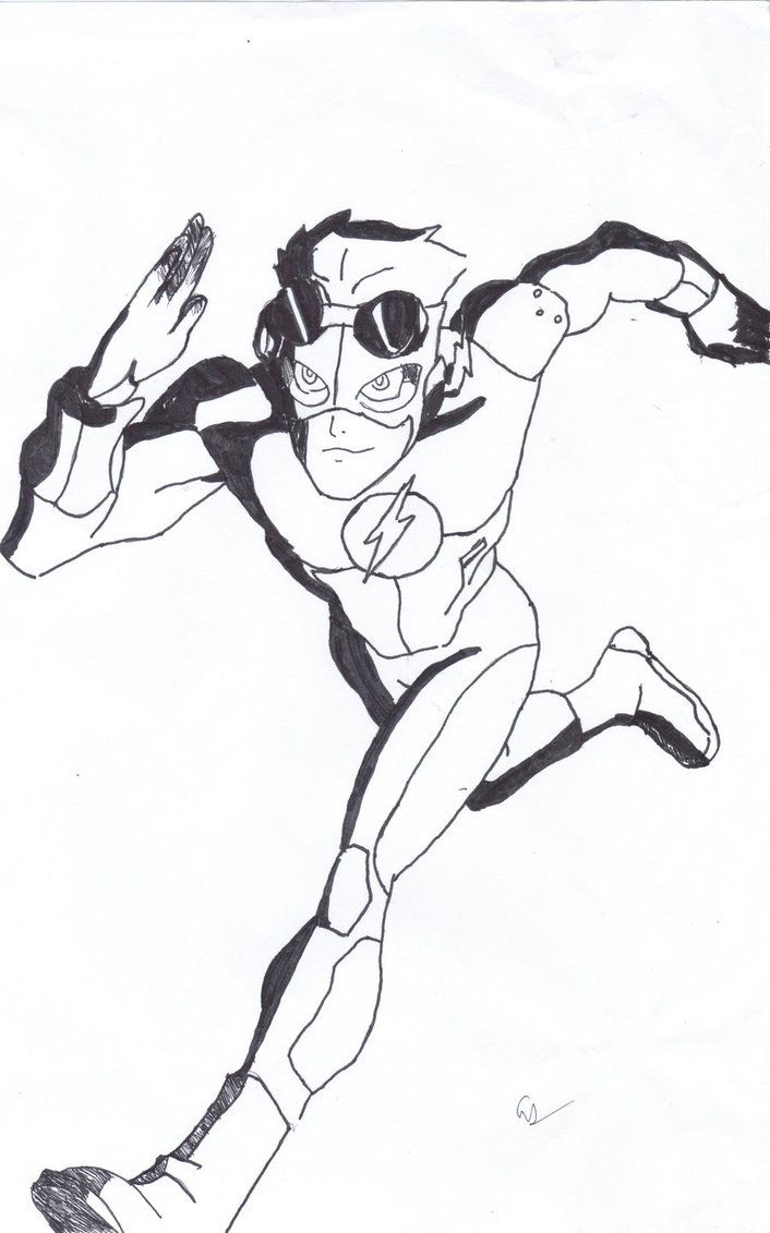 706x1131 how to draw kid flash kid flash - Kid Flash Drawing