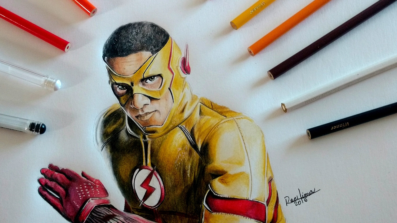 1280x720 Kid Flash - Kid Flash Drawing