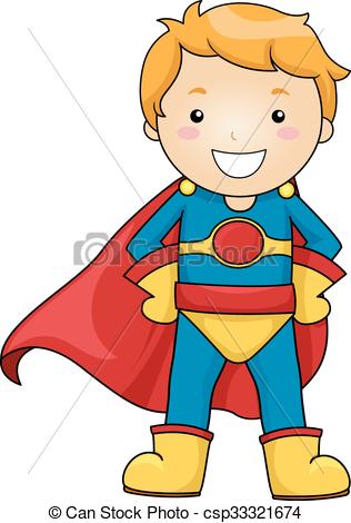 316x470 Kid Boy Superhero Costume Pose Illustration Of A Little Boy - Kid Superhero Drawing