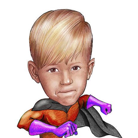 463x463 Pencil Artists For Hire Customized Caricatures As Superheroes - Kid Superhero Drawing
