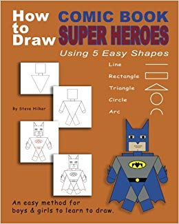 260x325 How To Draw Comic Book Superheroes Using Easy Shapes - Kid Superhero Drawing
