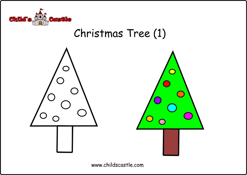 800x568 Drawing For Kids - Kids Christmas Tree Drawing