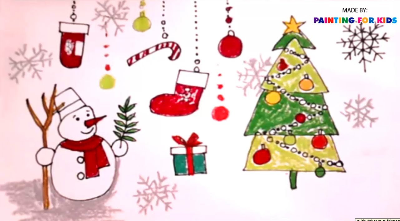 Kids Christmas Tree Drawing At Paintingvalleycom Explore